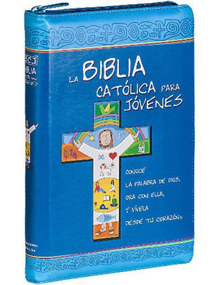 BIBLIA CATOLICA PARA JOVENES FORRO AZUL SEMI PIEL